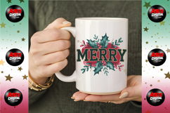 MERRY Christmas Varsity PNG Bundle 16 Holiday Sublimation Product Image 4