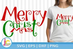 Merry Christ Mas SVG Christmas svg Holiday Svg saying Tree Product Image 1