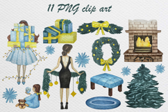 Hand Drawn Christmas Watercolor Clip Art Product Image 2