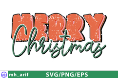 Merry Christmas SVG PNG T-shirt Design Product Image 1