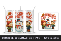 Merry Christmas tumbler, mug wrap, clipart sublimation png Product Image 4