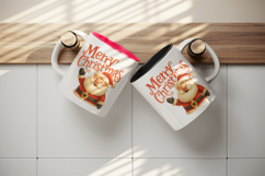 Merry Christmas tumbler, mug wrap, clipart sublimation png Product Image 3