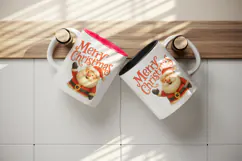 Merry Christmas tumbler, mug wrap, clipart sublimation png Product Image 3