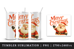 Merry Christmas tumbler, mug wrap, clipart sublimation png Product Image 4