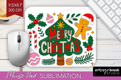 Merry Christmas Xmas Mouse Pad Sublimation Christmas PNG Product Image 1