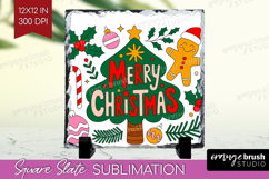 Merry Christmas Xmas Slate PNG Christmas Square Slate Product Image 1