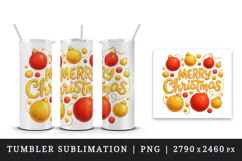 Merry Christmas tumbler, mug wrap, clipart sublimation png Product Image 4