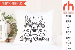 merry christmas svg, peeking reindeer svg, christmas deer dxf, reindeer baubles svg, christmas scene svg, christmas template, xmas window decor, winter theme svg, window cling svg, christmas card svg, christmas ornament svg, xmas decoration svg