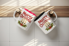 Merry Christmas tumbler, mug wrap, clipart sublimation png Product Image 3