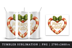 Merry Christmas tumbler, mug wrap, clipart sublimation png Product Image 4
