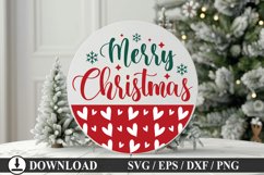 Merry christmas - Christmas Round Sign Design Product Image 1
