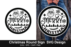 Christmas Round Sign SVG Bundle - Christmas Design Product Image 10