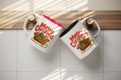 Merry Christmas tumbler, mug wrap, clipart sublimation png Product Image 3