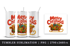Merry Christmas tumbler, mug wrap, clipart sublimation png Product Image 4