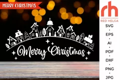 merry christmas svg, snowy street svg, christmas village svg, xmas scene svg,  winter landscape dxf, christmas wall svg, christmas ornament svg, window cling svg, hanging ornament svg, christmas design svg, holiday decal svg, winter view svg