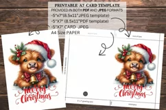 Christmas Greeting Card, Merry Christmas Card, PDF, JPG Product Image 3