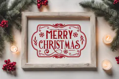 Merry Christmas Farmhouse SVG Quote Product Image 2