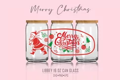 Santa Claus Merry Christmas 16 oz Libbey Glass Template Product Image 2
