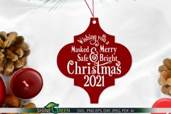 Merry Christmas 2021 Arabesque Ornament SVG by Shine Green Art