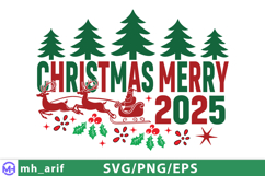 Merry Christmas 2025 SVG Holiday Design for Cricut Product Image 2