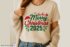 Merry Christmas 2025 SVG Holiday Design for Cricut PNG Product Image 1