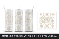 Merry Christmas tumbler, mug wrap, clipart sublimation png Product Image 4