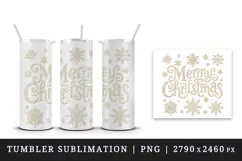 Merry Christmas tumbler, mug wrap, clipart sublimation png Product Image 4