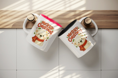 Merry Christmas tumbler, mug wrap, clipart sublimation png Product Image 3