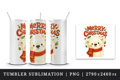 Merry Christmas tumbler, mug wrap, clipart sublimation png Product Image 4
