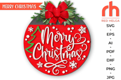 merry christmas svg, christmas hanger svg, xmas door sign svg, laser cut file, layered xmas sign svg, winter welcome sign svg, lettering sign svg, round hanging sign, glowforge cut file, cricut cut file, backyard sign svg, patio sign svg, winter sign svg
