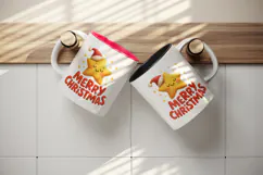 Merry Christmas tumbler, mug wrap, clipart sublimation png Product Image 3