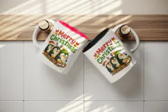 Merry Christmas tumbler, mug wrap, clipart sublimation png Product Image 3
