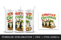 Merry Christmas tumbler, mug wrap, clipart sublimation png Product Image 4