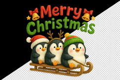 Merry Christmas tumbler, mug wrap, clipart sublimation png Product Image 2