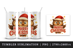 Merry Christmas tumbler, mug wrap, clipart sublimation png Product Image 4