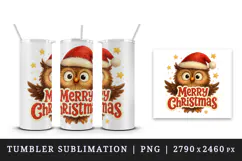 Merry Christmas tumbler, mug wrap, clipart sublimation png Product Image 4