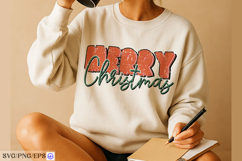 Merry Christmas SVG PNG T-shirt Design Product Image 3