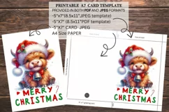 Christmas Greeting Card, Highland cow greeting card. Product Image 3