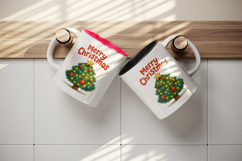 Merry Christmas tumbler, mug wrap, clipart sublimation png Product Image 3