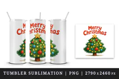 Merry Christmas tumbler, mug wrap, clipart sublimation png Product Image 4