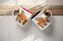 Merry Christmas tumbler, mug wrap, clipart sublimation png Product Image 3