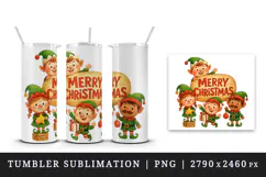 Merry Christmas tumbler, mug wrap, clipart sublimation png Product Image 4