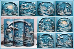 Merry Christmas 3D Tumbler Wrap Sublimation Desing Product Image 1
