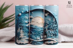 Merry Christmas 3D Tumbler Wrap Sublimation Desing Product Image 2