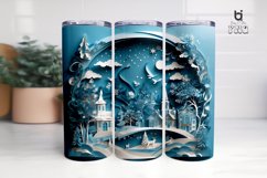 Merry Christmas 3D Tumbler Wrap Sublimation Desing Product Image 3