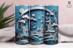Merry Christmas 3D Tumbler Wrap Sublimation Desing Product Image 4