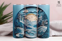 Merry Christmas 3D Tumbler Wrap Sublimation Desing Product Image 6