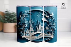 Merry Christmas 3D Tumbler Wrap Sublimation Desing Product Image 7