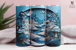 Merry Christmas 3D Tumbler Wrap Sublimation Desing Product Image 8