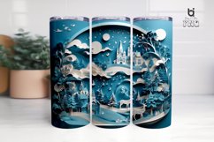 Merry Christmas 3D Tumbler Wrap Sublimation Desing Product Image 9